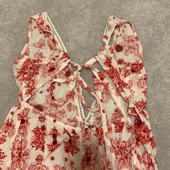 ASOS Floral Dress with Front Slit, Open Back - Picture 5 of 5